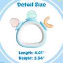 Baby Teething Toy Babies Silicone Ring Teether for 0 6 12 18 Month Infant Pink Circle Babies Teething Relief Soothing Sore Gums Teethers Toddler Chew Toy Food Grade BPA Free Teether Toy for Boys Girls