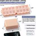Foldable Weekly Pill Organizer 2 Times a Day with 2 Extra Compartments - Etched Labels - Portable 7 Day AM PM Medicine Box, Week Daily Travel Pill Case Holder Dispenser for Vitamin, Supplement - Pink