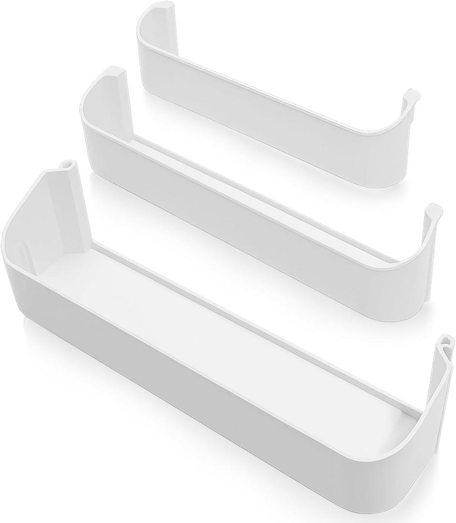 29325760166 RV Refrigerator Door Shelf Kit Compatible with Dometic DM2672 DM2682 DM2683 DM2862 DM2652, Replace RV Fridge Freezer (3316081901) /Upper (2932576016) /Bottom (2932575018) Door Shelf