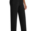 COPYLEAF Ankle Dress Pants Women High Waisted Work Travel Pants with Pockets Stretchy Business Casual Slacks (Black, M)