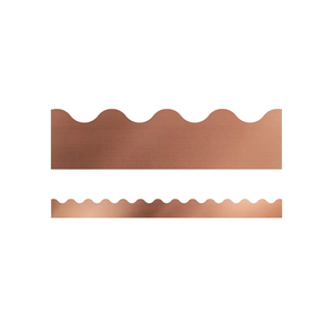 Carson Dellosa Sparkle and Shine 39Ft of Rose Gold Bulletin Board Borders, 39 Strips of Scalloped Trim for Rolling Whiteboard, Posterboard, Party Decorations, and Classroom Decor