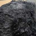 Andency Faux Fur Tie-Dyed Black Grey Comforter for Queen Size Bed, 3 Pieces Fluffy Fuzzy Plush Bedding Set (1 Shaggy Velvet Comforter & 2 Pillowcases), Soft Puffy Down Bedding Set (Queen (90"x90"))