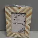 Handicrafts Home Brown Picture Frame Handmade 4x6 Bone Inlay Chevron Photo Frame- Unique Giftable Artisan Frame- Ideal for Living Room, Office & Bedroom Desk & Tabletop Unique Artisan Holiday Gift