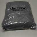 Deconovo Extra Long Back Tab And Rod Pocket Sheer Curtains For Bedroom, Solid Faux Linen Textured Curtains For Living Room, 52 Inch Width Semi Transparent Curtains For Studio 1pc,52x107 Inch Dark Grey