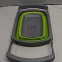 Qimh Colander collapsible, Colander Strainer Over The Sink Vegetable Fruit Strainer Basket (6 Quart) with Extendable Handles, New Kitchen Essentials