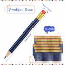 Outus 144 Pcs Mini Golf Pencils Bulk Half Pencils with Eraser #2 HB Pre Sharpened for Party Favors Office Supplies 4 Inch(Dark Blue)