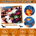 Urieo Halloween Headband Pumpkin Hair Bands Wide Festival Hair Accessories for Women