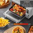 Nuwave Bravo Pro Smart 21QT Toaster Oven Air Fryer Combo, Convection Oven Countertop, 10 functions all in 1, with even & quick crisp technology, 50-450F, 1800W, Stainless Steel