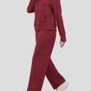 Casly Lamiit Women's 2 Piece Outfits Lounge Set 2025 Oversized Half Zip Sweatshirt Wide Leg Sweatpant Set Sweatsuit Tracksuit, S