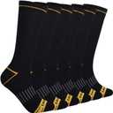 CAT mens 6-pack Half Cushioned Crew Socks (Large)