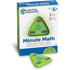 Learning Resources Minute Math Electronic Flash Card - Classroom Must Haves, Homeschool Supplies, Math Manipulatives, Multiplication Chart, Educational Toys for Toddlers, Back to School