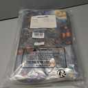 MEHOFOND Halloween Shower Curtain Sets 4Pcs with Shower Curtain,Non-Slip Rugs,Toilet Lid Cover, Bath Mat and 12 Hooks Castle Moon Night Scary Evil Pumpkin Halloween Bathroom Decor Set