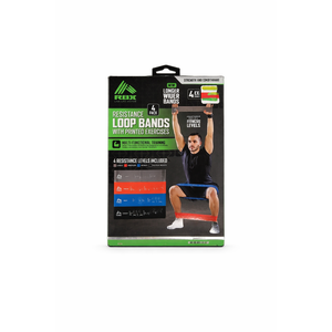 RBX LIVE LIFE ACTIVE LOOPED LATEX RESISTANCE BANDS 4 Pack