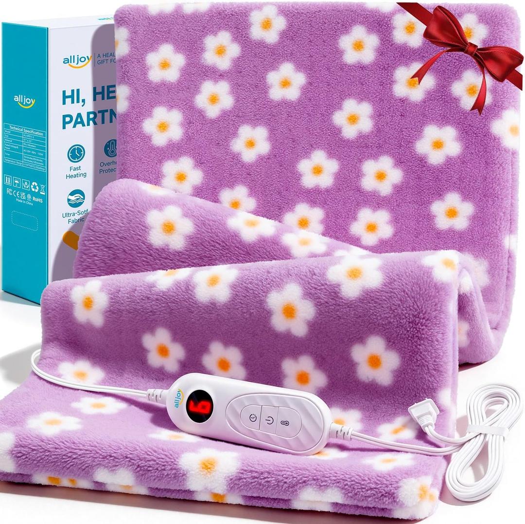 ALLJOY King Size Heating Pad for Back Pain Relief, 33x 17 Extra Large Heating Pad for Period Cramps, FSA Eligible HSA, Portable Heat Pad for Neck and Shoulders, Birthday Gifts for Women Men Mom Dad