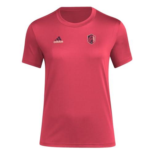 adidas Women's MLS Long Sleeve T-Shirt, Power Pink/St. Louis City SC, 3X-Large