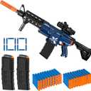 Electric Automatic Toy Gun for Toy Guns Sniper Soft Bullets [Shoot Faster] Burst Soft Bullets Toy Gun for Boys,Toy Foam Blasters & Guns with 100 Toy Sniper Darts for Kids (Blue)