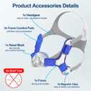 Upgraded Supplies for Airfit N20, Includes Head Strap, Frame, Nasal Cushion(L), Softer Nose Touching for Airtouch N20 Users, Secure Seal & Enhanced Comfort CPAP Supplies by MEDICOLOR, Large
