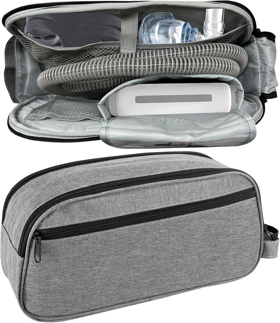 CPAP Travel Bag for AirMini CPAP Machine and Accessories, Portable CPAP Travel Case, CPAP Bag for Travel, CPAP Machine Travel Carry Storage, CPAP Supplies Organizer Case (Grey)