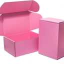 Pink Shipping Boxes 12x9x4 Inches 20 Pack Corrugated Cardboard Mailing Box for Small Business, Cute Tab Locking Literature Mailer Packaging Supplies for Packing Gifts Craft Books Shoes clothes