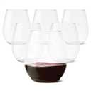 TOSSWARE POP 18oz Stemless Wine Glass Set of 48, Premium Quality, Recyclable, Unbreakable & Crystal Clear Plastic Wine Glasses, 18oz Standard