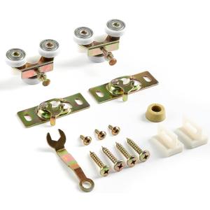Sliding Pocket Door Top Hanger Rollers Fit Johnson Part #1125 & #1500 Hardware Kit, 1" Nylon Ball Bearing Wheels, 200lbs Weight Capacity, 2 Pack