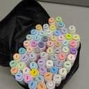 Caliart Alcohol Markers Brush Tip, 61 Colors Pastel Coloring Marker Set Dual Tip Fine & Brush, with Case Permanent Alcohol Based Colored Art Pens for Adult Coloring Books Artists Drawing Gifts