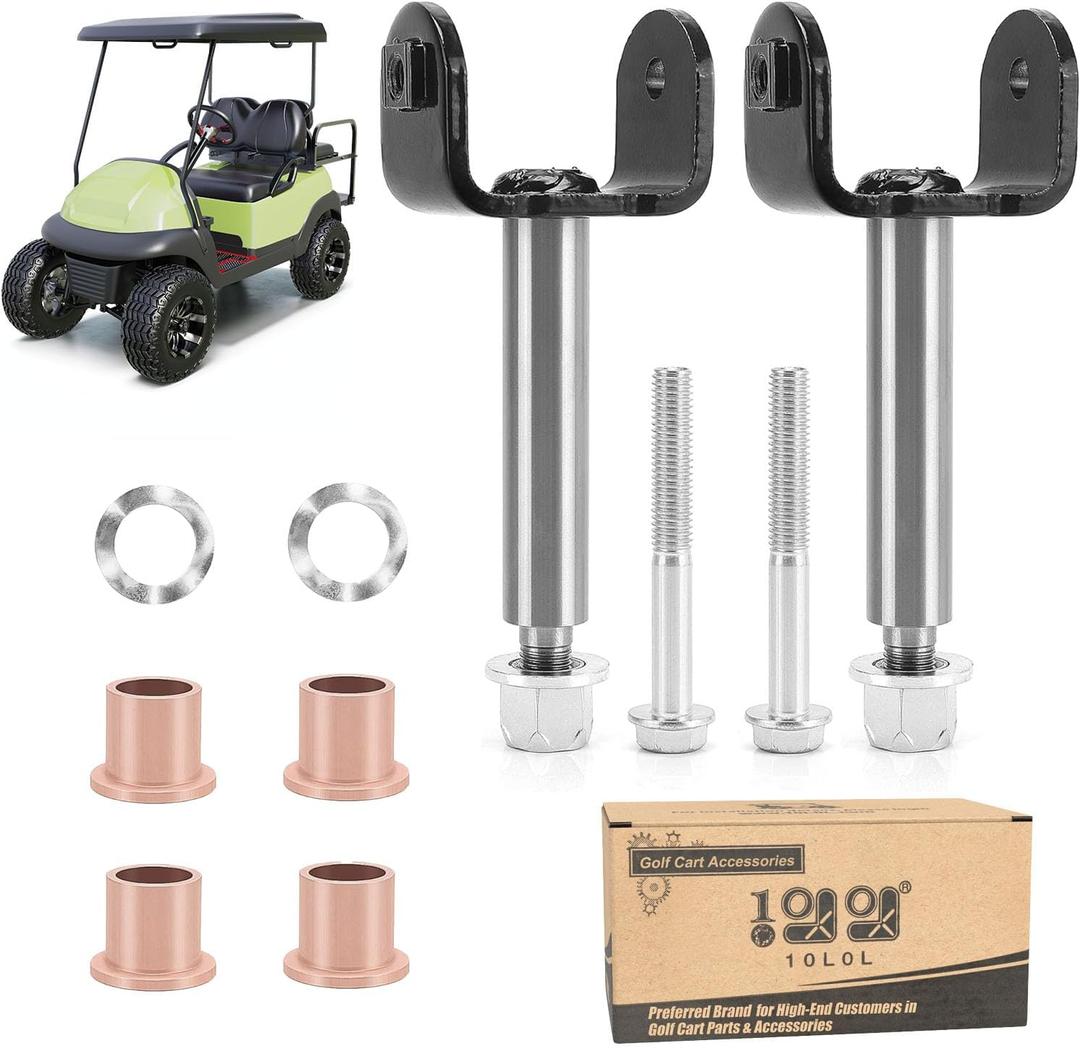 10L0L Complete Front End King Pin Kit for Club Car Precedent 2003.5-up Gas/Electric Golf Cart, OEM# 102287201 103638601 103638801