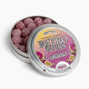 Retro Sours | Passionfruit Hard Tangy Candy, BBD: 09/20/2027