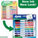Expo Magnetic Dry Erase Markers with Eraser Fine Tip Assorted 8 Count