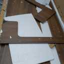 Washer Dryer Countertop, 54" x 27.55" 2-Tier Washer Dryer Topper with Edge, for Laundry Room Organization Walnut Brown