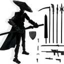PkghoKids T13 Already Assembled Action Figure Accessories,T13 MultiJointed Movable 3D Printed Toys (Black)