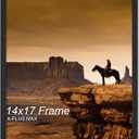 A PLUS MAX 14x17 Picture Frame, Black Engineered Wood Frame for 14 x 17 Inch Picture Poster Photo, Light Weight 14 by 17 Frame with Wood-grain for Wall - 1 Pack/Black/14 x17