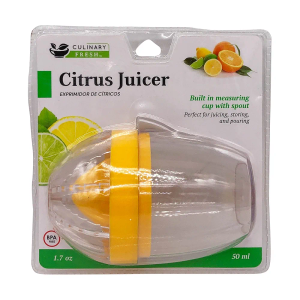 Culinary Fresh Citrus Jar Juicer, Manual Hand Juicer, Lemon Lime Orange Grapefruit Press: 1 Pack