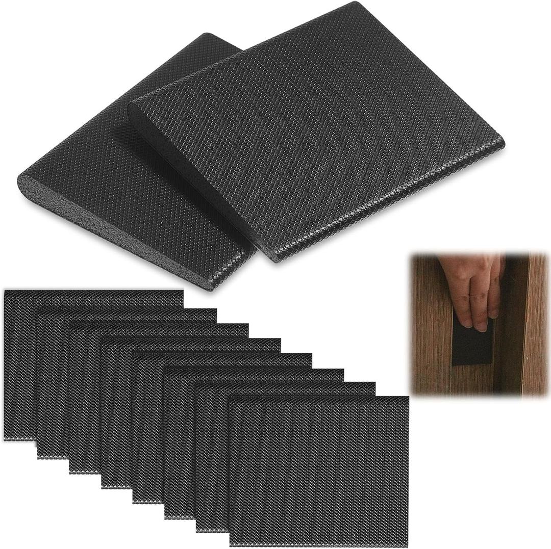 Zonon Self-Adhesive Door Corner Seals Door Weather Stripping Draft Stopper Sealing Frame Foam for Weather Protection Isolation of Noise(Traditional,Black,8 Pcs)