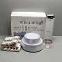 WELLIFE 350 Pieces Rose Gold Plastic Dinnerware, 50 Guests Disposable Plates with Rose Gold silverware and Cups, 50 Pre Rolled Napkins with Cutlery, Perfect for Wedding and Party