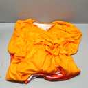 Runwind Plus Size Dresses for Women Floral Maxi Dress Flowy 3/4 Sleeve with Belt (Orange) 4XL