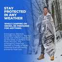 CloudTen Premium Quality Emergency Blanket Bundle | 10 Tear Resistant Blankets Plus Emergency Whistle | Reusable Emergency Mylar Blankets for Survival Gear and Supplies or Camping Essentials
