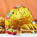 BLUE PANDA Taco Pinata for Cinco de Mayo, Fiesta, Mexican Birthday Party Decorations (Small, 17 x 10 Inches)