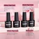 JODSONE 36 PCS Gel Nail Polish Set-32 Colors Gel Nail Polish Set Same Color Same Bottle No Wipe Base Top Matte Glitter Coat Professional Choice Salon Gifts