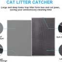 Pieviev Cat Litter Mat Double Layer Waterproof Urine Proof Trapping Mat 1 Pack (Gray, 30x24 Inch (Pack of 1))