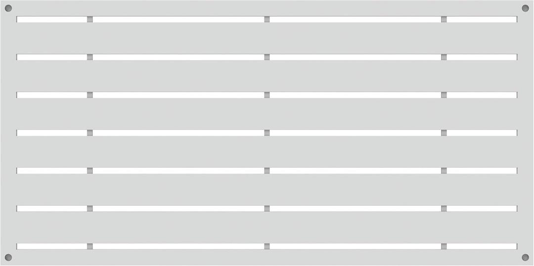 2'x4' Boardwalk Decorative Screen, White