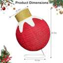 3Pack Outdoor Christmas Ornaments Set, 3D Lighted Pop-Up Outdoor Holiday Xmas Ball Decoration with 240 LED Lights, 8 Light Modes, Christmas Standing Ball Ornaments Decor for Yard Home - Red/Blue/Green