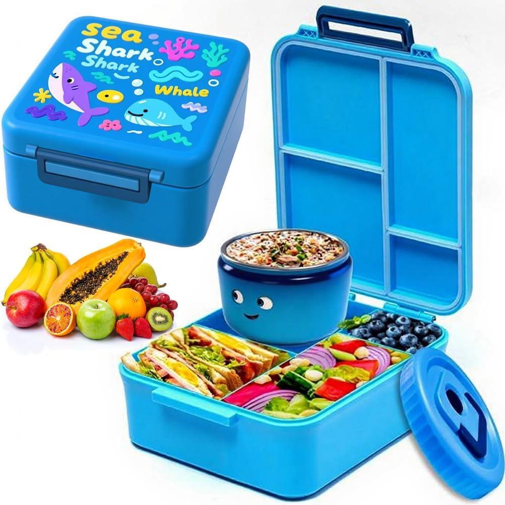 IELEK Lunch Bento Box for Kids Adult - Bento Lunch Box with Insulated Thermos Food Jar Thermos, 3-4 Compartments, Leakproof, Dishwasher Safe IELEK Lunch Bento Box for Kids Adult - Bento Lunch Box with Insulated Thermos Food Jar Thermos, 3-4 Compartments, Leakproof, Dishwasher Safe