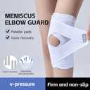 Knee Braces for Women Men Knee Braces for Knee Pain, Light Patella Brace with Side Stabilizers for Meniscus Tear, Adjustable Compression Sleeve Patellar Tendon Support Strap, Pack of 1 (Black, Large)