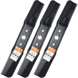Grasscool ZT1 50 Blades for Cub Cadet 50 inch Mower Replace 942-05052A with 6 Star Shaped Hole Ultima ZT2 Zero Turn Enduro XT1 XT2 LT50 50'' Deck Lawn Tractor Riding Replace 742-05052A (High-Lift)