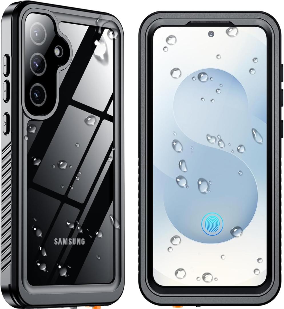 Designed for Samsung Galaxy S25 Plus Case Waterproof,Built-in Screen & Lens Protector,Full Heavy Duty Protective Phone Case,12FT Drop Shockproof Protection for Galaxy S25 Plus 6.7,Black