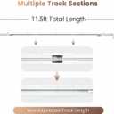 Smart Electric Curtain Track, 137.8" Motorized Curtain Rail with APP & Remote Control, Ultra Quiet Automatic Smart Home Curtain System for Living Room Bedroom, Fixed-Length Design