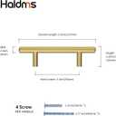 Haidms 20 Pack | 3 Inch Cabinet Handles Gold Stainless Steel Kitchen Drawer Pulls Cabinet Pulls 5 Inch Length, 3 Inch Hole Center