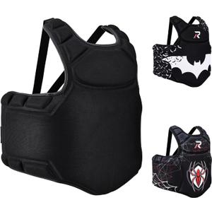 ROAR-INT Kid MMA Chest Guard, Body Protector for Kids, Training Gear (511 Years) (Black)