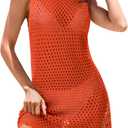 Lylinan Womens Swimsuit Coverup Summer Sleeveless Outfits Swimwear Bathing Suit Cover Ups Beach Dresses S-XXL (Orange, XL)
